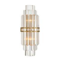 Two Light Wall Sconce by Crystorama - Hayes Collection, Aged Brass Finish - HAY-1411-AG