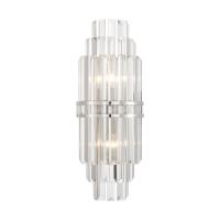 Two Light Wall Sconce by Crystorama - Hayes Collection, Polished Nickel Finish - HAY-1411-PN