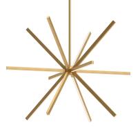 LED Chandelier by Kuzco Lighting - Sirius Collection, Brushed Gold Finish - CH14356-BG-UNV