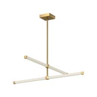 LED Chandelier by Kuzco Lighting - Blade Collection, Brushed Gold Finish - CH23532-BG-UNV