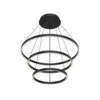 LED Chandelier by Kuzco Lighting - Cerchio Collection, Black Finish - CH87332-BK-UNV-010