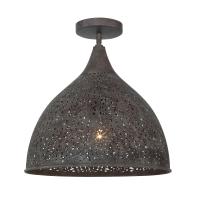 One Light Semi Flush Mount by Crystorama - Jasmine Collection, Forged Bronze Finish - JAS-A5010-FB_CEILING