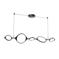 LED Linear Pendant by Kuzco Lighting - Serif Collection, Black Finish - LP84457-BK-UNV