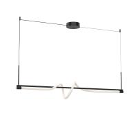 LED Linear Pendant by Kuzco Lighting - Cursive Collection, Black Finish - LP95354-BK-UNV