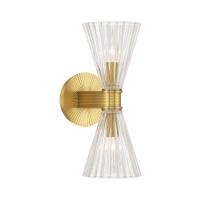 Two Light Wall Sconce by Crystorama - Lotus Collection, Luxe Gold Finish - LOT-702-LG