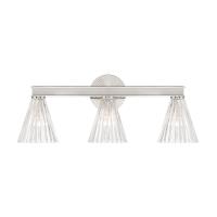 Three Light Bath by Crystorama - Lotus Collection, Polished Nickel Finish - LOT-703-PN
