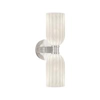 Two Light Wall Sconce by Crystorama - Lotus Collection, Polished Nickel Finish - LOT-712-PN