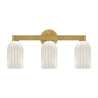 Three Light Bath by Crystorama - Lotus Collection, Luxe Gold Finish - LOT-713-LG
