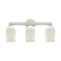 Three Light Bath by Crystorama - Lotus Collection, Polished Nickel Finish - LOT-713-PN
