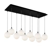 LED Pendant by Kuzco Lighting - Bolla Collection, Black/Opal Glass Finish - MP3106BKOP-10