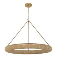 LED Chandelier by Crystorama - Oakley Collection, Soft Gold Finish - OAK-7539-SG