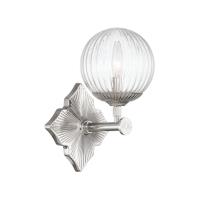 One Light Wall Sconce by Crystorama - Orly Collection, Polished Nickel Finish - ORY-1001-PN-CL