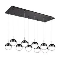 LED Pendant by Kuzco Lighting - Pluto Collection, Black Chrome Finish - MP402801BC-10
