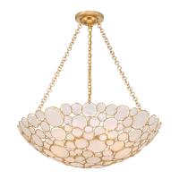 Six Light Chandelier by Crystorama - Palla Collection, Antique Gold Finish - PAL-525-GA