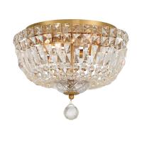 Four Light Flush Mount by Crystorama - Roslyn Collection, Aged Brass Finish - ROS-A1004-AG-CL-MWP