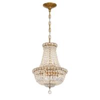 Five Light Chandelier by Crystorama - Roslyn Collection, Aged Brass Finish - ROS-A1006-AG-CL-MWP