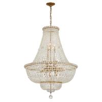 15 Light Chandelier by Crystorama - Roslyn Collection, Aged Brass Finish - ROS-A1015-AG-CL-MWP