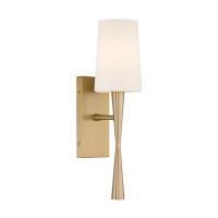 One Light Wall Sconce by Crystorama - Trenton Collection, Aged Brass Finish - TRE-221-OP-AG