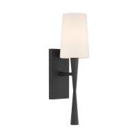 One Light Wall Sconce by Crystorama - Trenton Collection, Black Forged Finish - TRE-221-OP-BF
