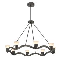LED Chandelier by Crystorama - Vance Collection, Bronze Noir Finish - VNC-6508-NB