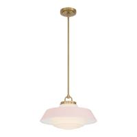 One Light Pendant by Crystorama - Xander Collection, Vibrant Gold Finish - XAN-8006-VG-BH