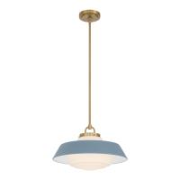 One Light Pendant by Crystorama - Xander Collection, Vibrant Gold Finish - XAN-8006-VG-BL
