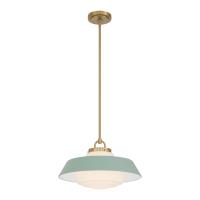 One Light Pendant by Crystorama - Xander Collection, Vibrant Gold Finish - XAN-8006-VG-GR