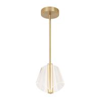 LED Pendant by Kuzco Lighting - Mulberry Collection, Brushed Gold/Light Guide Finish - PD62511-BG/LG-UNV
