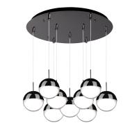 LED Pendant by Kuzco Lighting - Pluto Collection, Black Chrome Finish - MP402801BC-09