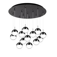 LED Pendant by Kuzco Lighting - Pluto Collection, Black Chrome Finish - MP402801BC-13