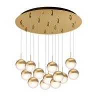 LED Pendant by Kuzco Lighting - Pluto Collection, Brushed Gold Finish - MP402801BG-13