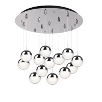 LED Pendant by Kuzco Lighting - Pluto Collection, Chrome Finish - MP402801CH-13