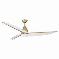 65" Ceiling Fan by Minka Aire - Lirden Collection, Heritage Brass Finish - F758L-HBR