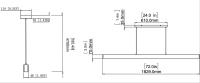 LED Linear Chandelier by Z-Lite - Hudson Collection, Matte Black Finish - 1016-72L-MB-LED
