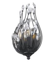 Two Light Wall Sconce by Z-Lite - Gabriella Collection, Matte Black Finish - 1957-2S-MB