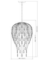 Five Light Pendant by Z-Lite - Gabriella Collection, Brushed Nickel Finish - 1957P15-BN