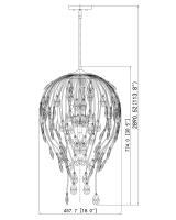Six Light Pendant by Z-Lite - Gabriella Collection, Matte Black Finish - 1957P18-MB