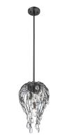 Three Light Pendant by Z-Lite - Gabriella Collection, Matte Black Finish - 1957P9-MB