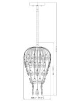 Three Light Pendant by Z-Lite - Gabriella Collection, Modern Gold Finish - 1957P9-MGLD