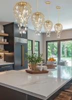 Three Light Pendant by Z-Lite - Gabriella Collection, Modern Gold Finish - 1957P9-MGLD