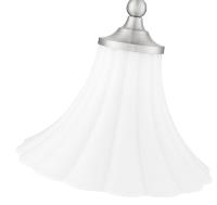 One Light Pendant by Z-Lite - Fleur Collection, Brushed Nickel Finish - 1958P12-BN