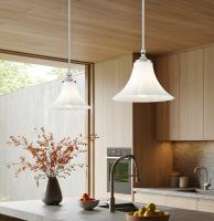 One Light Pendant by Z-Lite - Fleur Collection, Brushed Nickel Finish - 1958P12-BN