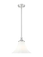 One Light Pendant by Z-Lite - Fleur Collection, Brushed Nickel Finish - 1958P12-BN