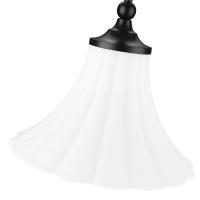 One Light Pendant by Z-Lite - Fleur Collection, Matte Black Finish - 1958P12-MB
