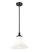 One Light Pendant by Z-Lite - Fleur Collection, Matte Black Finish - 1958P12-MB