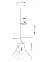 One Light Pendant by Z-Lite - Fleur Collection, Matte Black Finish - 1958P12-MB