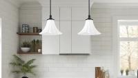 One Light Pendant by Z-Lite - Fleur Collection, Matte Black Finish - 1958P12-MB
