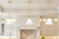 One Light Pendant by Z-Lite - Fleur Collection, Modern Gold Finish - 1958P12-MGLD