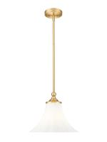One Light Pendant by Z-Lite - Fleur Collection, Modern Gold Finish - 1958P12-MGLD