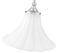 One Light Pendant by Z-Lite - Fleur Collection, Brushed Nickel Finish - 1958P16-BN